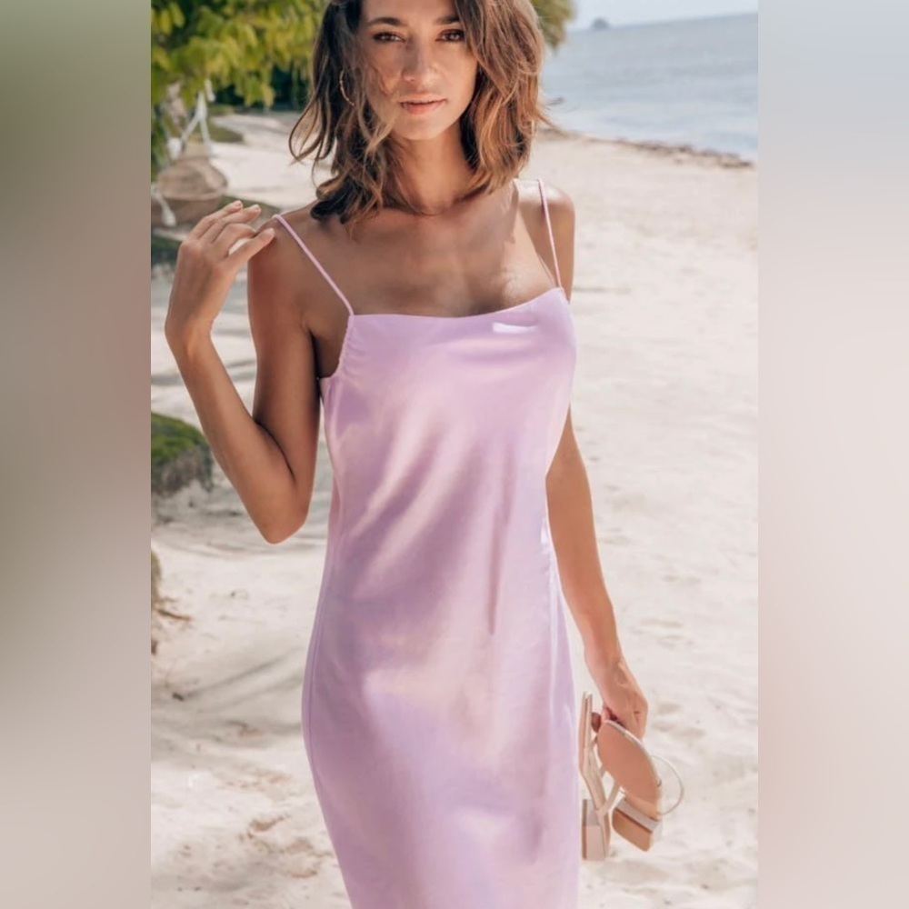 Astr The Label Nwt Bonita Slip Summer Dress In Pink Sz M